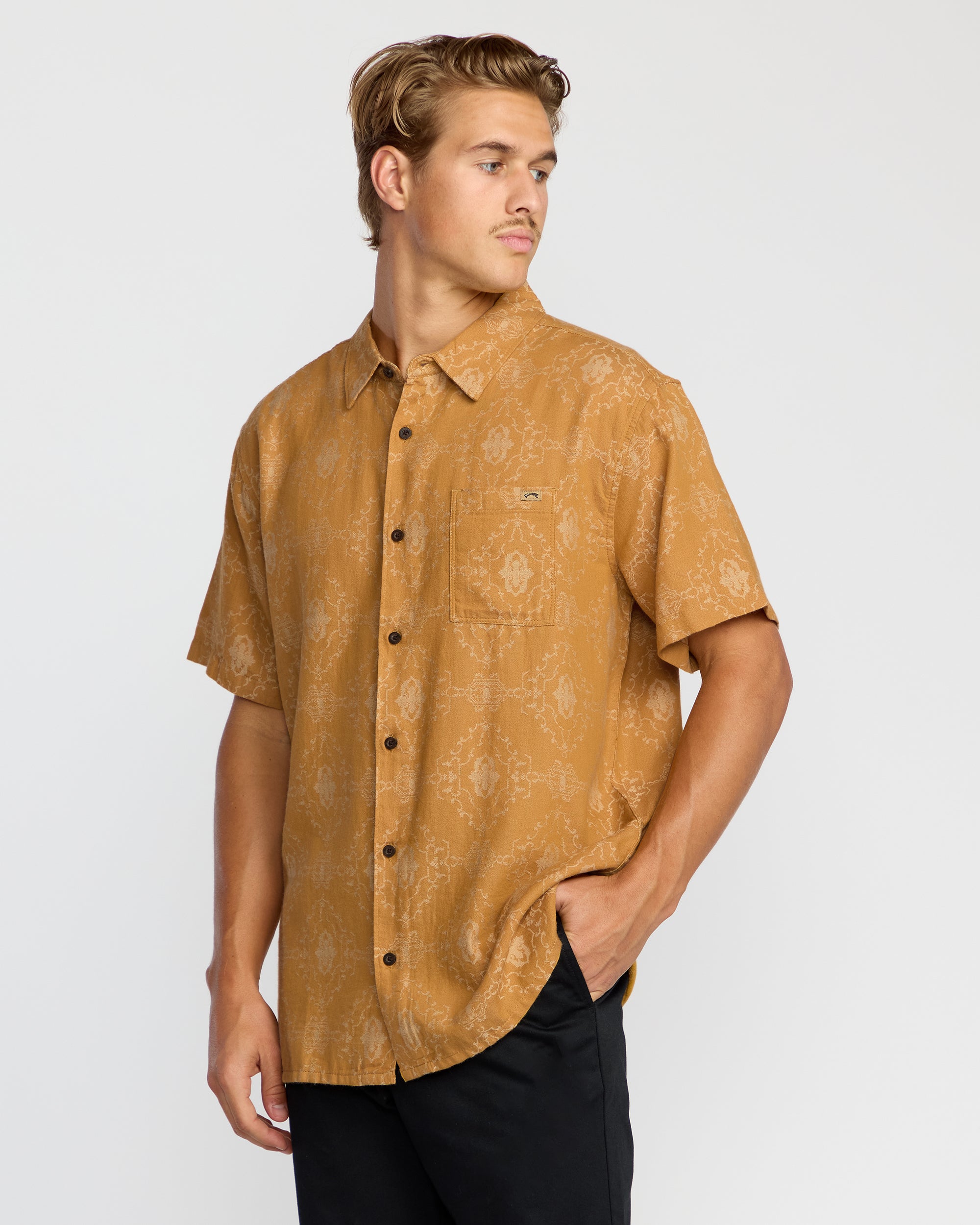 Sundays Jacquard Short Sleeve Shirt - Golden Haze | Billabong