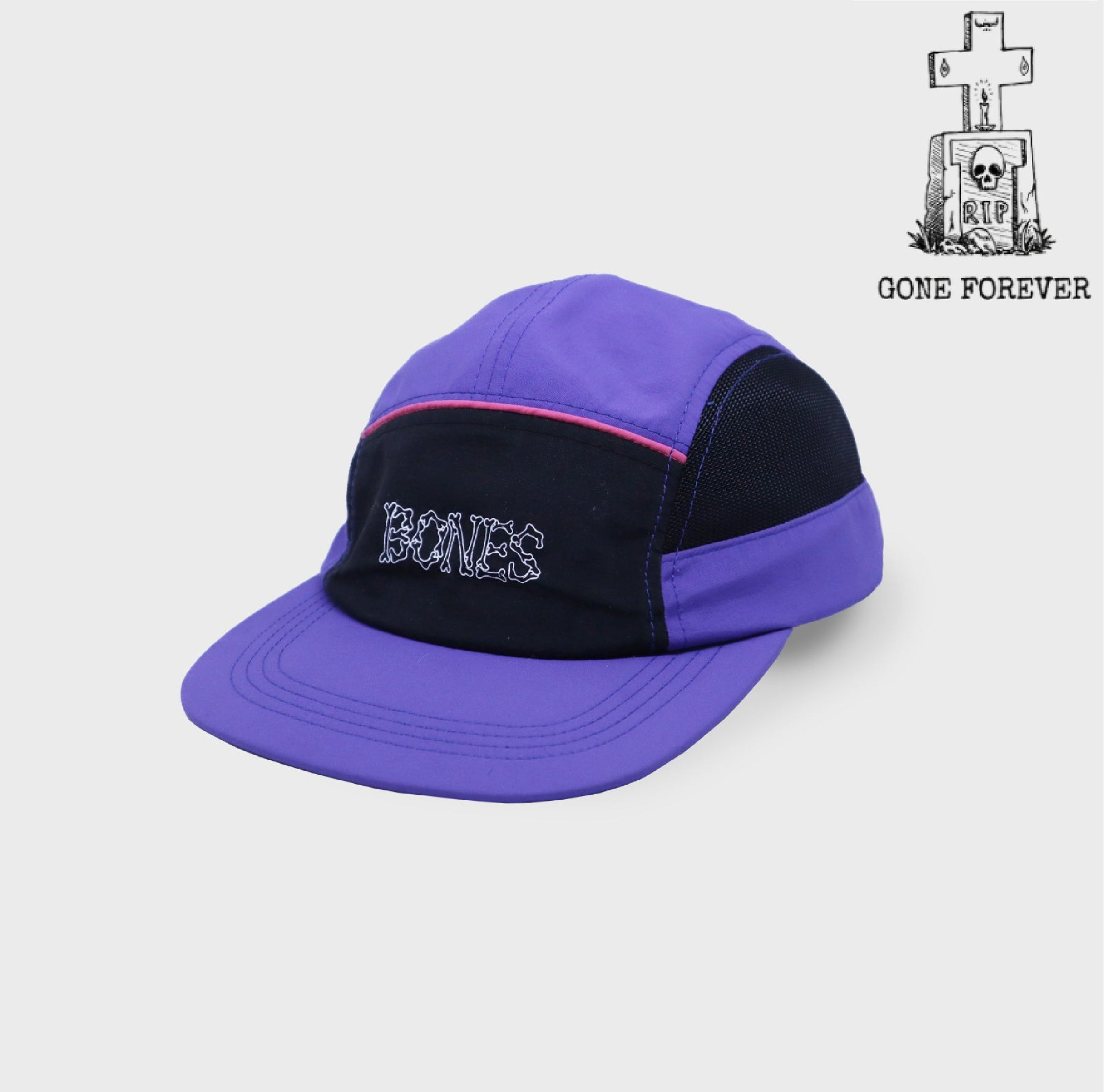 Bones Retro 5 Panel Cap - Purple/Black – Billy Bones Club Japan