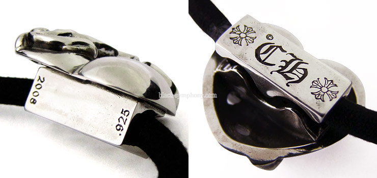 シルバー925素材 純銀！ ハートチャーム ヘアゴム クロムハーツ好きに