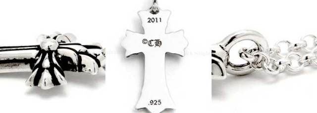 クロムハーツダブルCHクロスチャーム＆ロールチェーン16インチセット