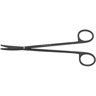 Metzenbaum Serrated CeraCoat™ Scissors | Black and Black Surgical