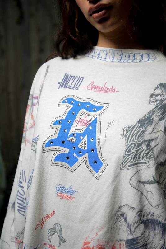 SAINT Mxxxxxx BORN X RAISED BR LS TEE LA White