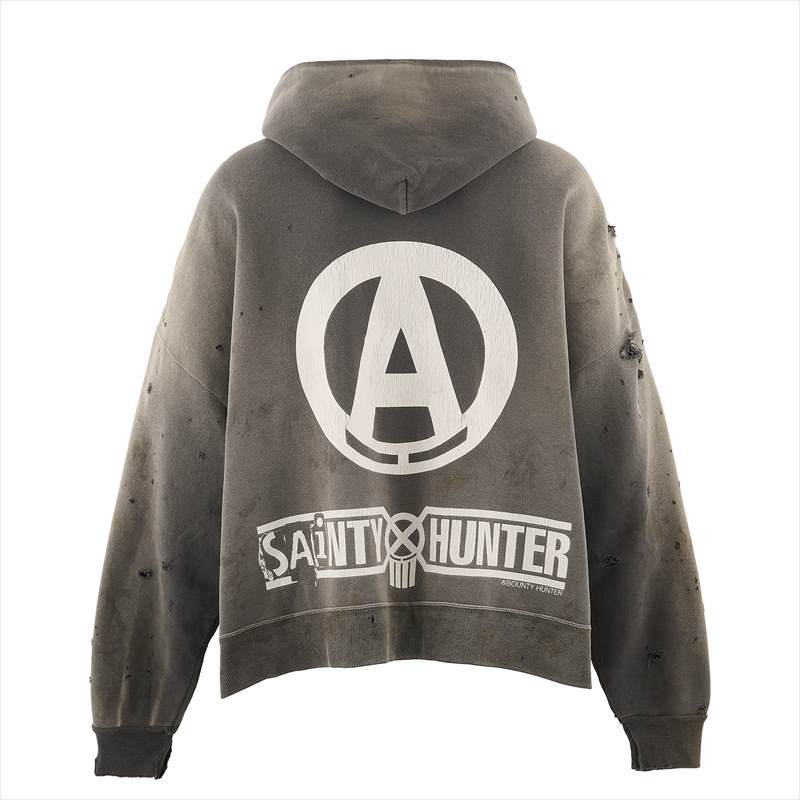 SAINT Mxxxxxx x BOUNTY HUNTER BH_ZIP HOODIE SNT HUNTER Charcoal