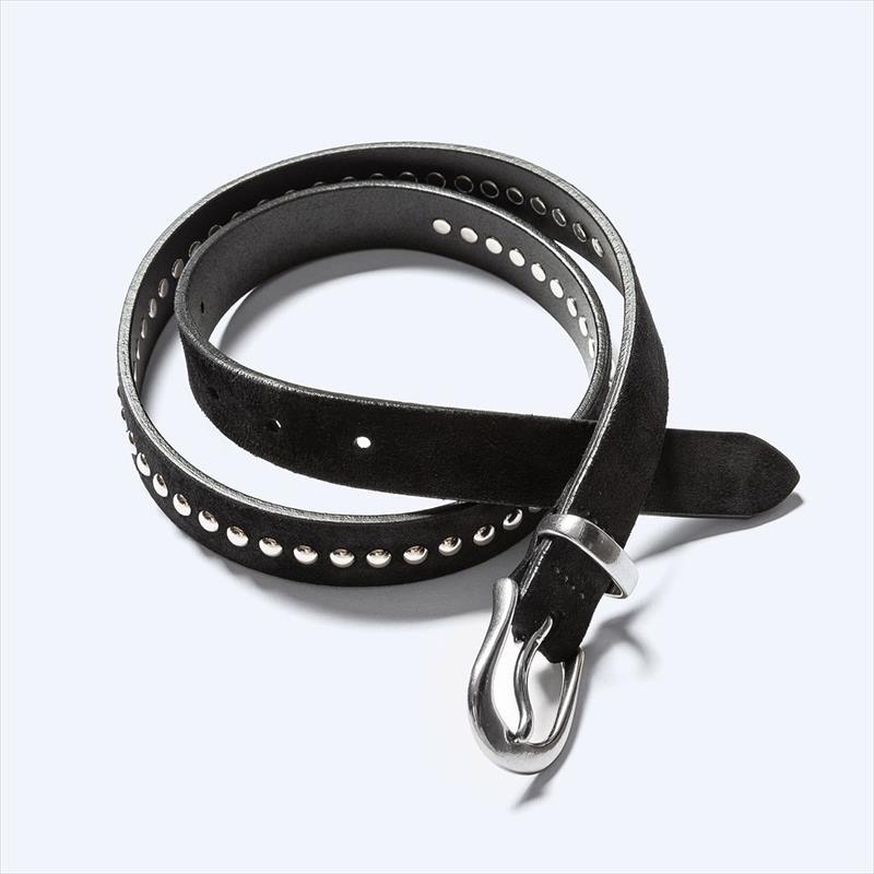 MINEDENIM Suede Leather Studs Belt