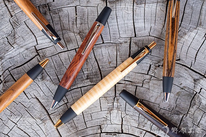 野原工芸 特上チーク瘤 ロータリー SANZO金クリップ 新品未使用