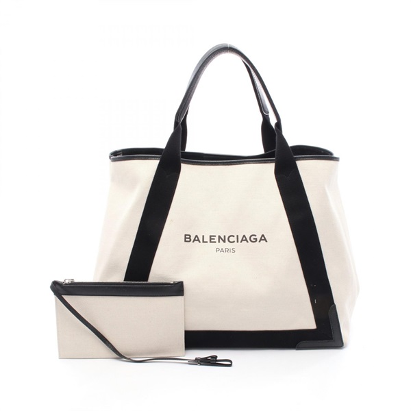 バレンシアガ(BALENCIAGA)バレンシアガ NAVY CABAS ネイビーカバ M
