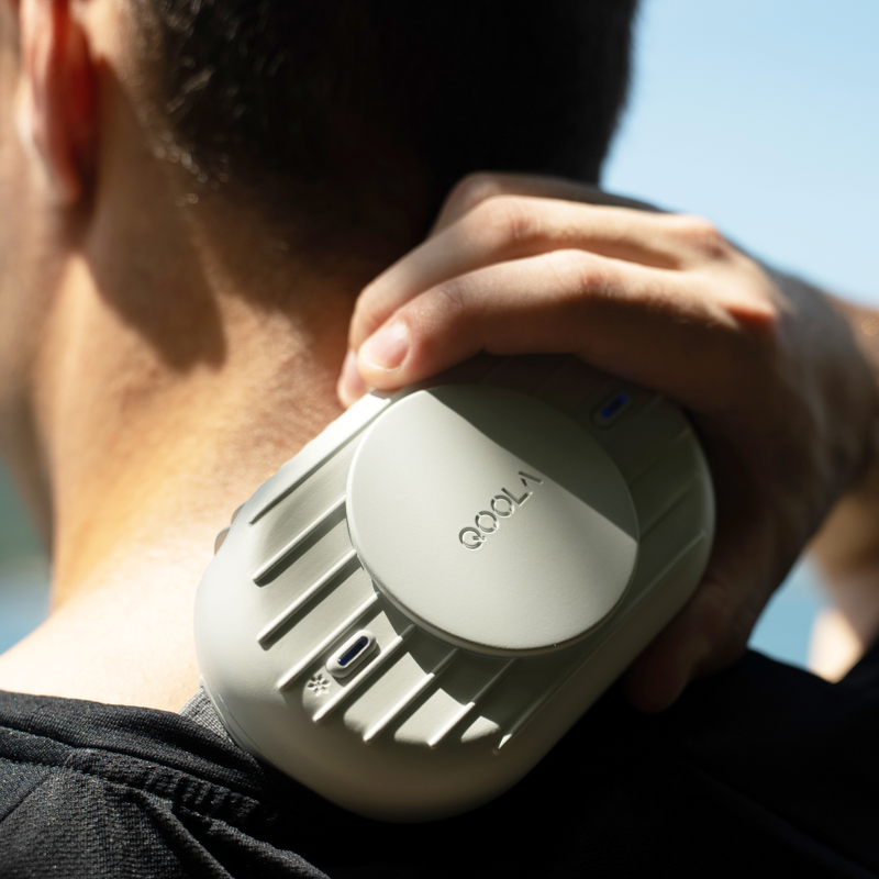 冷却×冷風で瞬間冷却！ 涼しさが8時間続くハンズフリークーラーQOOLA