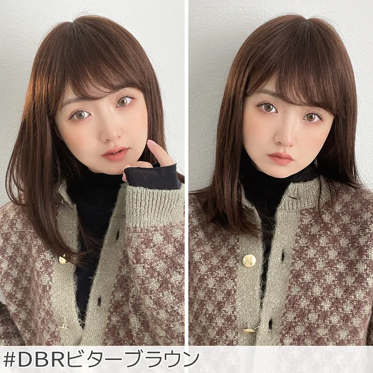 医療用ウィッグ 最高級人毛(レミー)100％ 部分手植えミディ｜ウィッグ