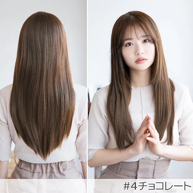 人毛シールエクステ50cm20本分(10シート)（ポイントウィッグ