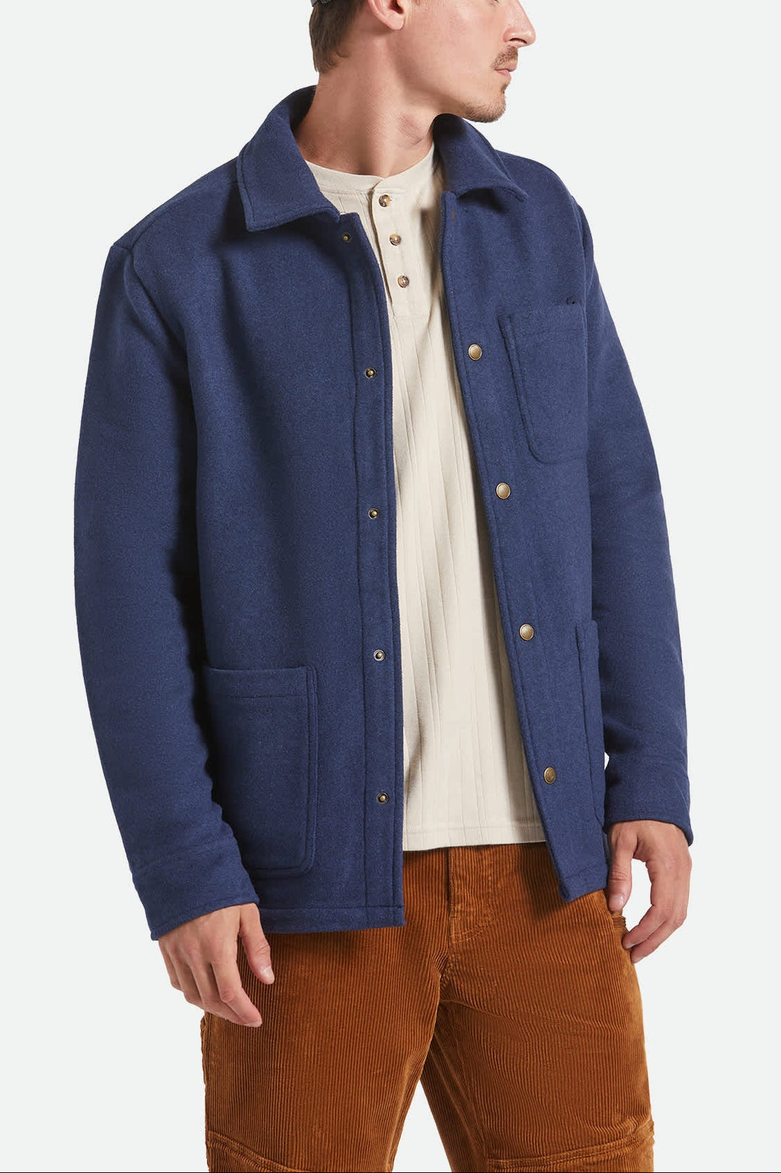 Men's New West Chore Coat in Mood Indigo – Brixton