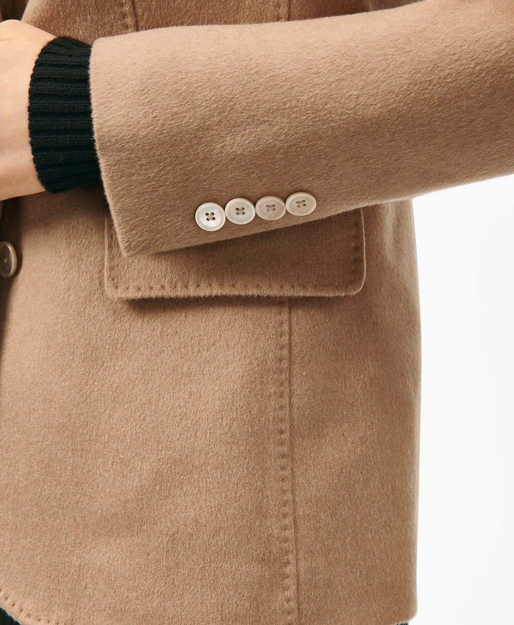 キャメルヘア シングル2ボタン ピークドラペルジャケット | Brooks