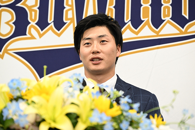 廣岡大志選手入団発表記者会見レポート | オリックス・バファローズ