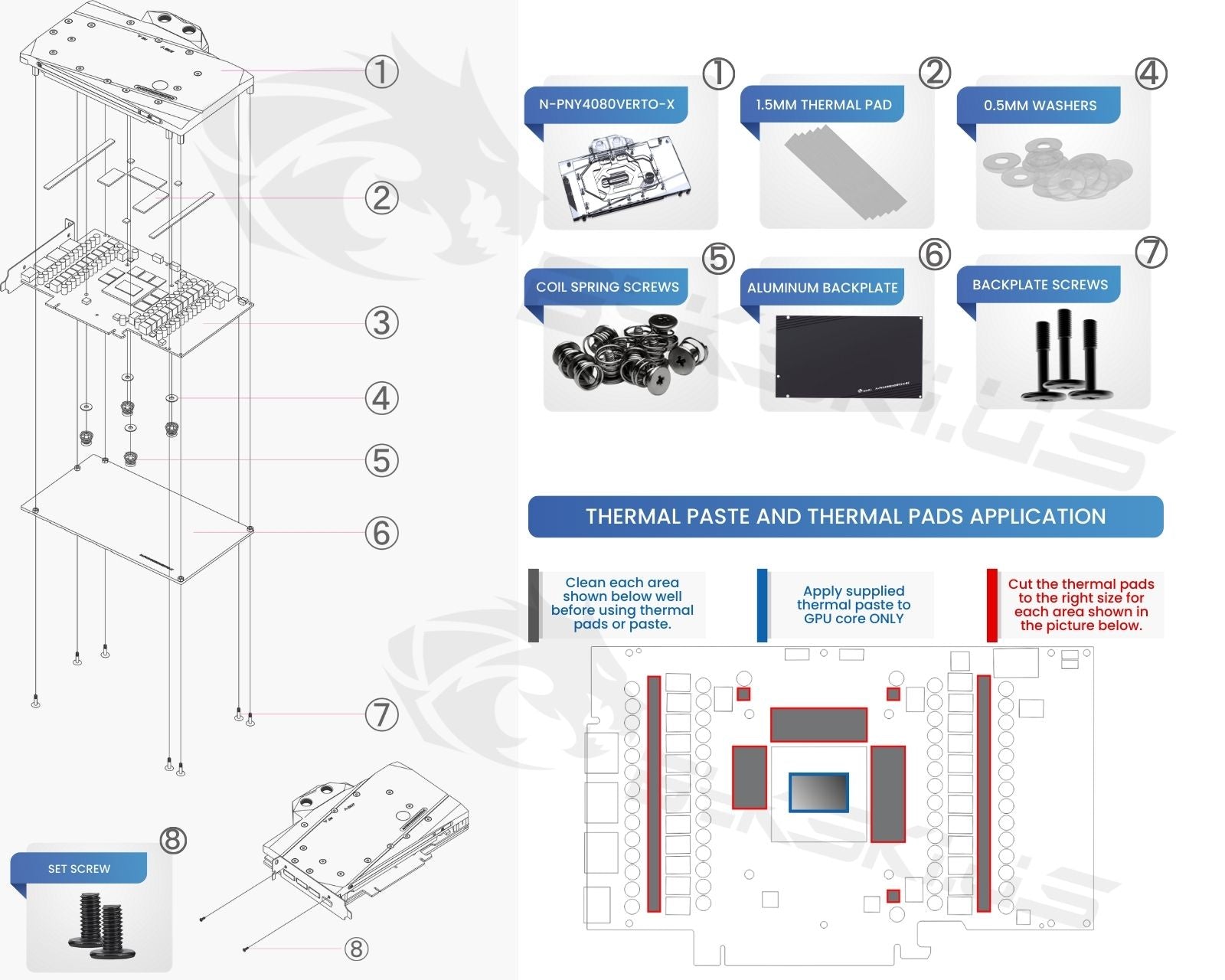 Bykski Full Coverage GPU Water Block and Backplate For PNY GeForce