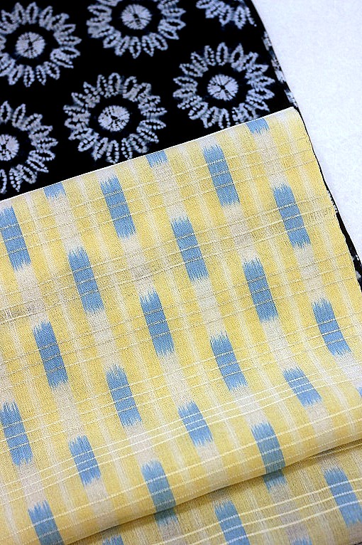 工藝絞り/有松絞り ひしゃき絞り向日葵