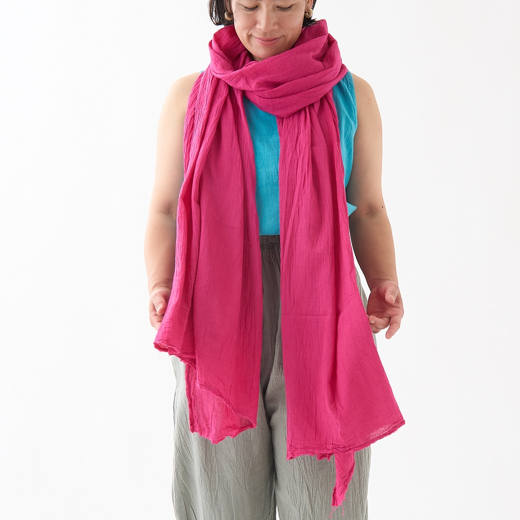 GAIAネットヂェン先生の日常着 ストール 太/ ショッキングピンク