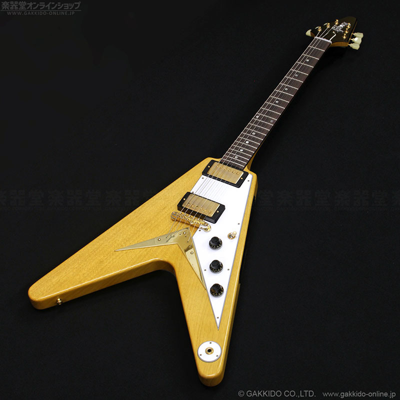 Gibson Custom Shop 1958 Korina Flying V with White Pickguard
