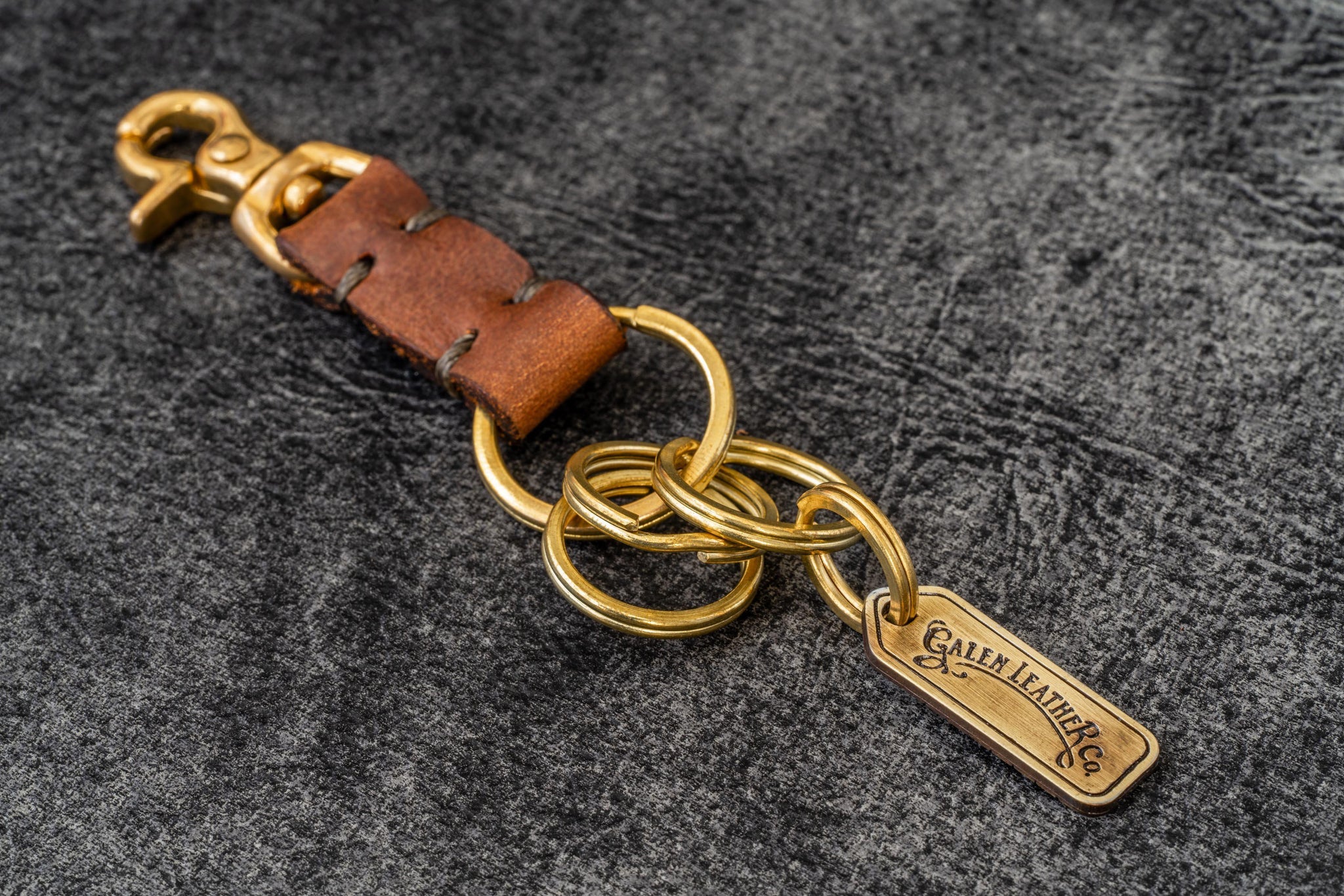 Handmade & Handstitched Leather Key Ring - New York | Galen Leather