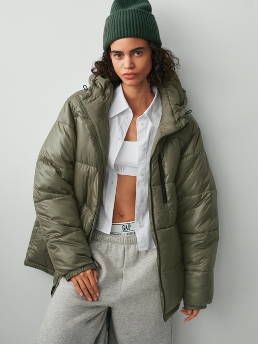 Recycled Heavyweight Puffer Jacket | Gap