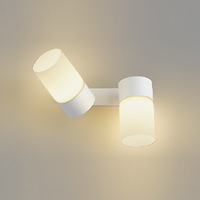 乳白ガラス・2灯式スポットライト | 200W相当・広角｜照明の