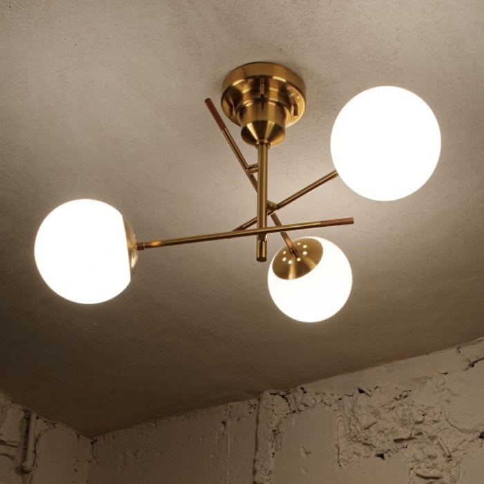 Dr ガラスシーリングライト | ミッドセンチュリー風｜照明の