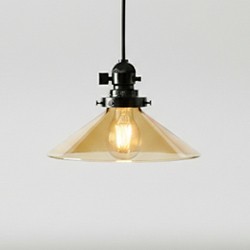 レトロ風 乳白ガラスペンダントライト・角形｜照明のライティング