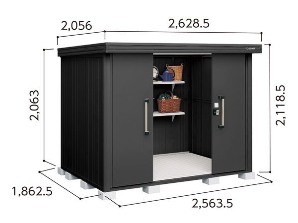 エルモ センター引き分け戸 （物置） | 外構工事のガーデンプラス