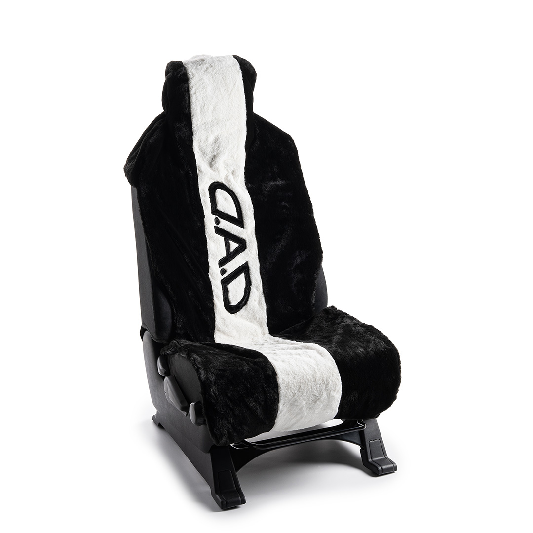 D.A.D もふもふシートカバー ブラック/ホワイト【HA726-01-01