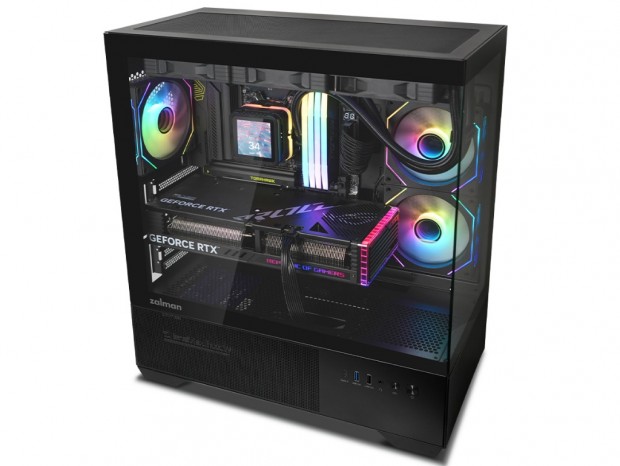 インフィニティミラーファンを標準装備するピラーレスPCケース、ZALMAN
