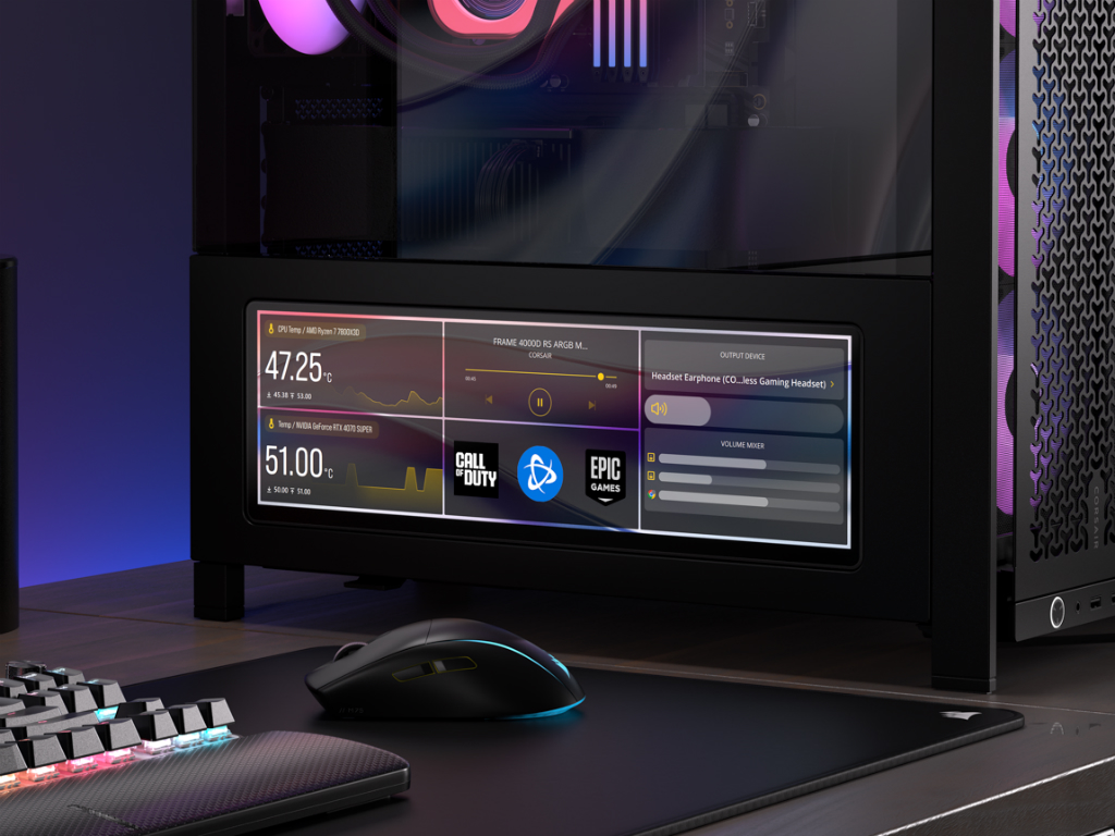 マルチタッチ対応の横長サブディスプレイ、CORSAIR「XENEON EDGE 14.5