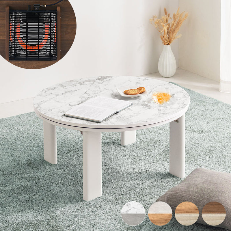 折れ脚こたつ 円形直径70cm テーブル こたつ おしゃれ ぼん家具