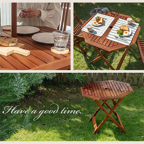 天然木ガーデン テーブル ガーデンファニチャー ガーデンテーブル
