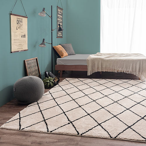 ベニワレン風シャギーラグ 190×240cm ラグ ベニワレン風ラグ おしゃれ