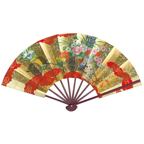マロン骨 金箔地飾り扇子 松｜115678｜商品詳細｜ノベルティ・販促品