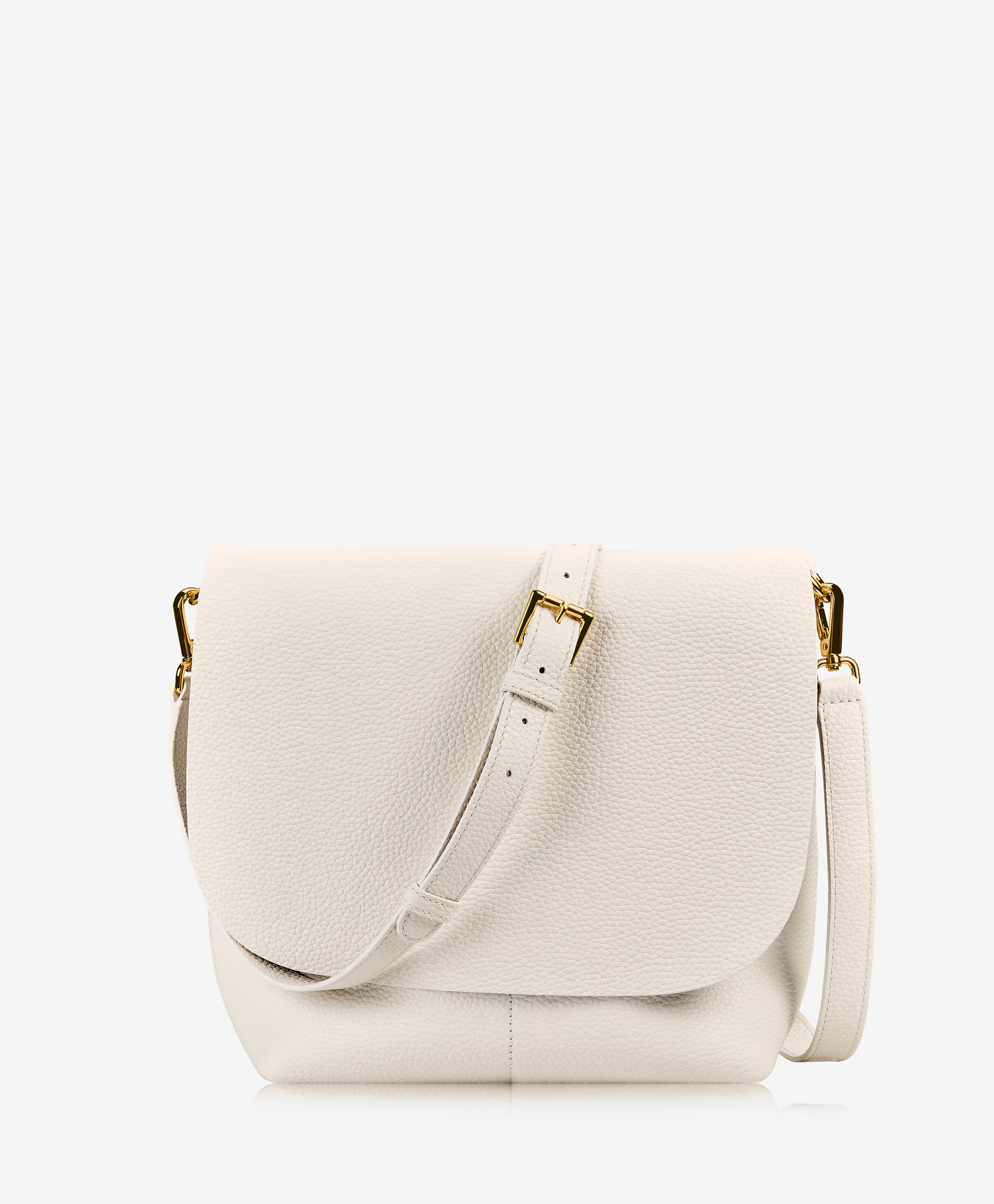 Andie Crossbody | Ivory Pebble Grain Leather