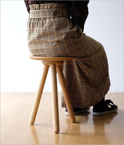 スツール 木製 天然木 ウッドスツール おしゃれ オーク 無垢材 ウッド