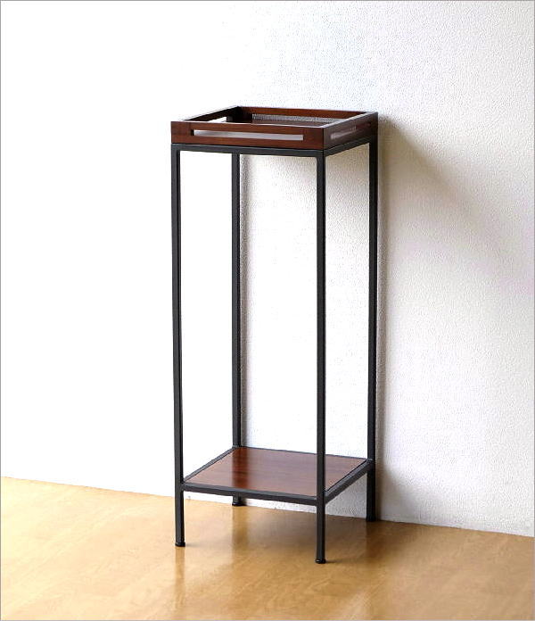 花台 木製 フラワースタンド 玄関 室内 屋内 天然木 無垢材 サイド