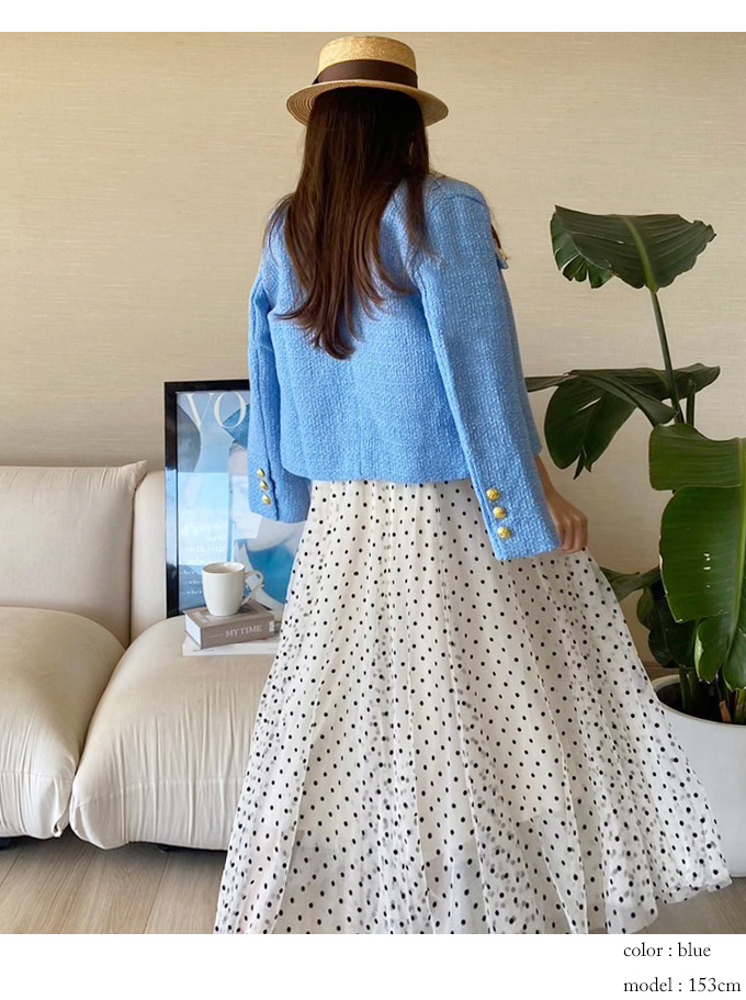 フェミニンツイードジャケット【7i-831-04262】