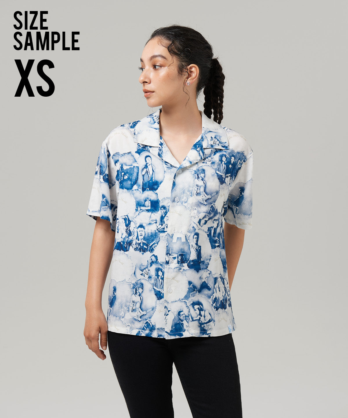 GB0325/BH01 : THE BLUE HEARTS Open Collar Shirt / ザ・ブルーハーツ