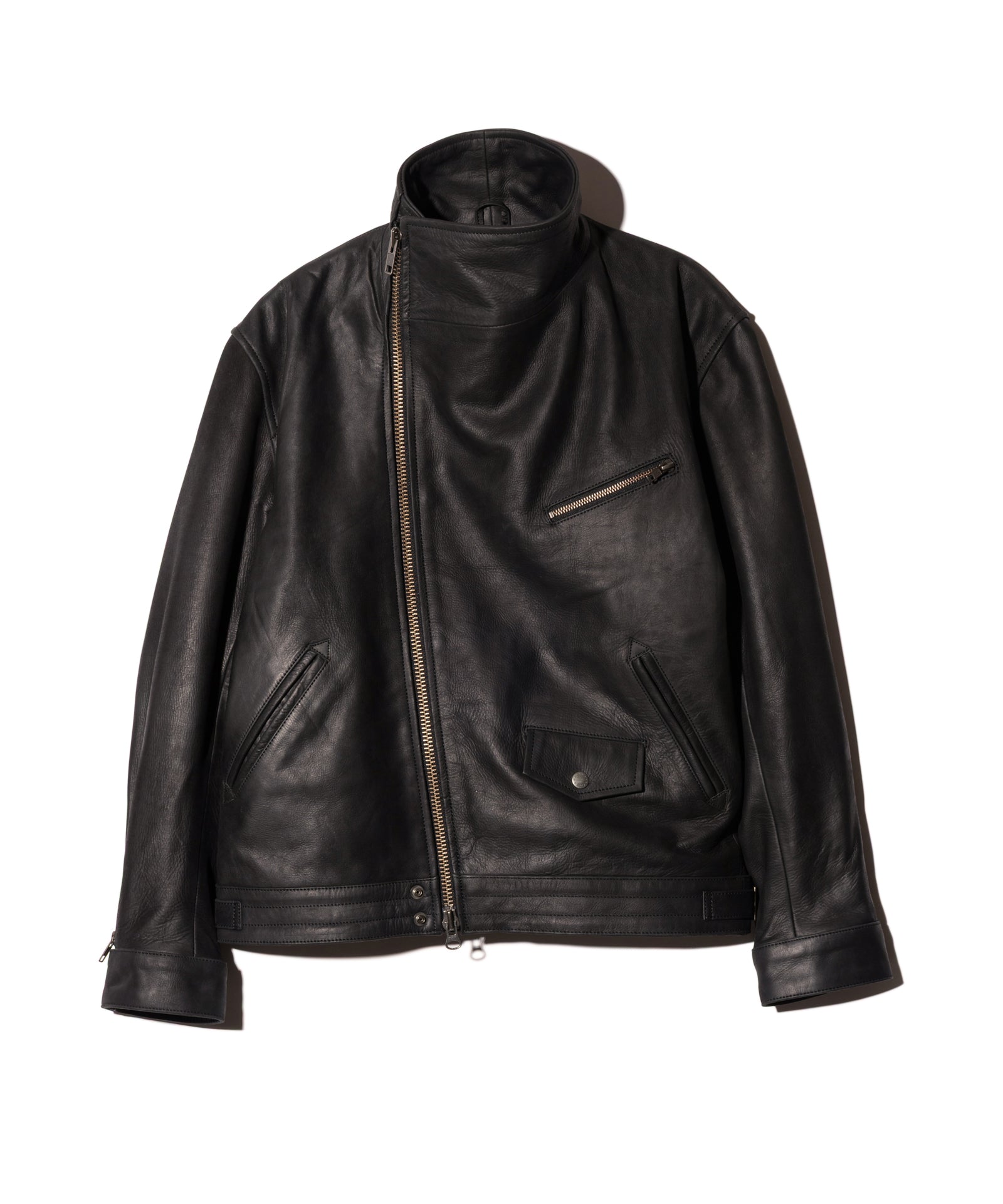 GB0425/JKT01 : High Neck Leather Jacket / ハイネックレザー