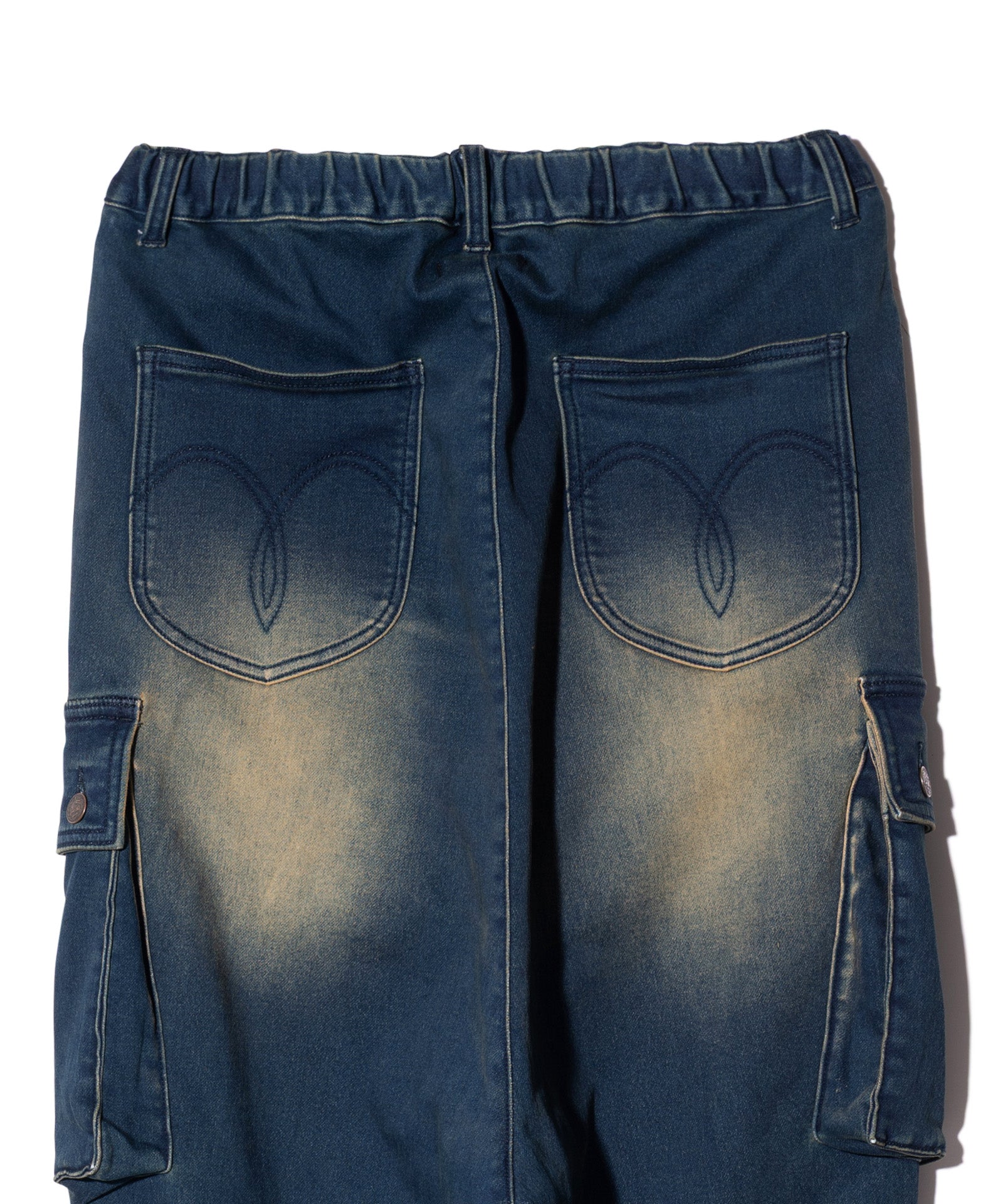 GB0425/P08 : Knit Denim Cargo Pants / ニットデニムカーゴパンツ