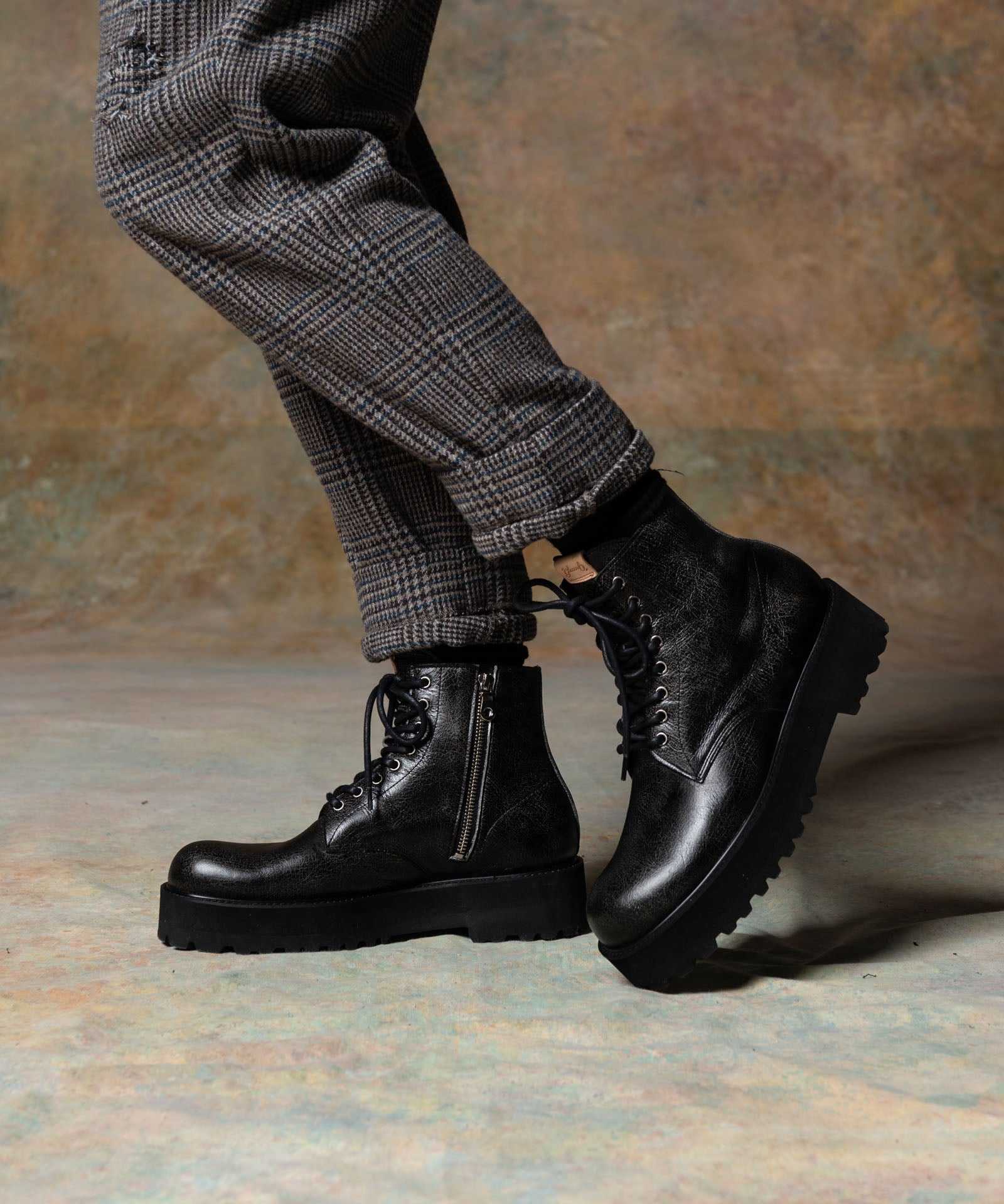 GB0424/AC03 : Crack Side Zip Boots / クラックサイドジップブーツ