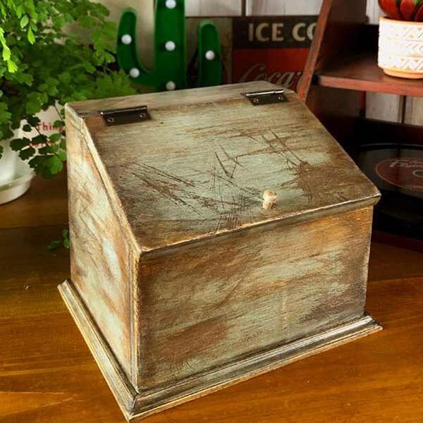 アンティーク 蓋付きフリーBOX｜木製看板のGLITZ-GLITZ