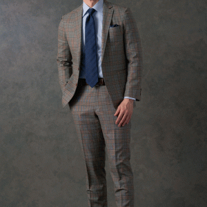ベージュスーツ・チェックのコーディネート（ARISTON）｜A913-318