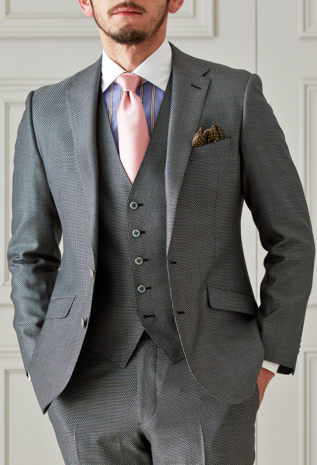 グレースーツ・無地のコーディネート（TALLIA DI DELFINO）｜2222F-597