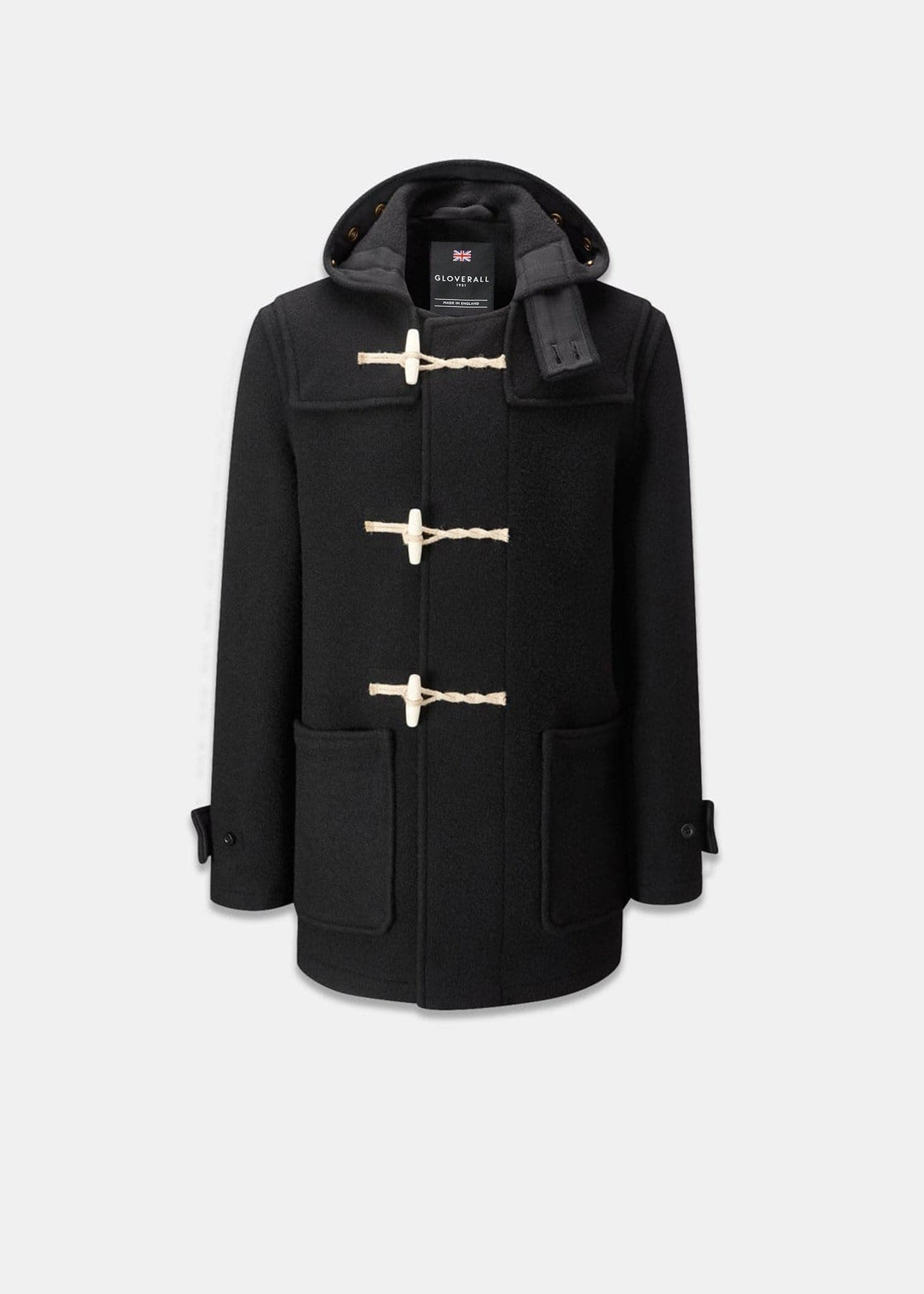 Men's Mid-Length Monty Duffle Coat Black | Gloverall