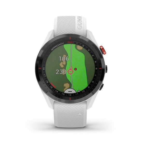 Garmin Approach S62 GPS Golf Watch with White Silicone Band