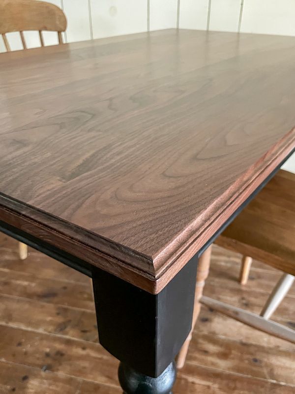 ウォールナットダイニングテーブルろくろ足アンティークテーブルW1300