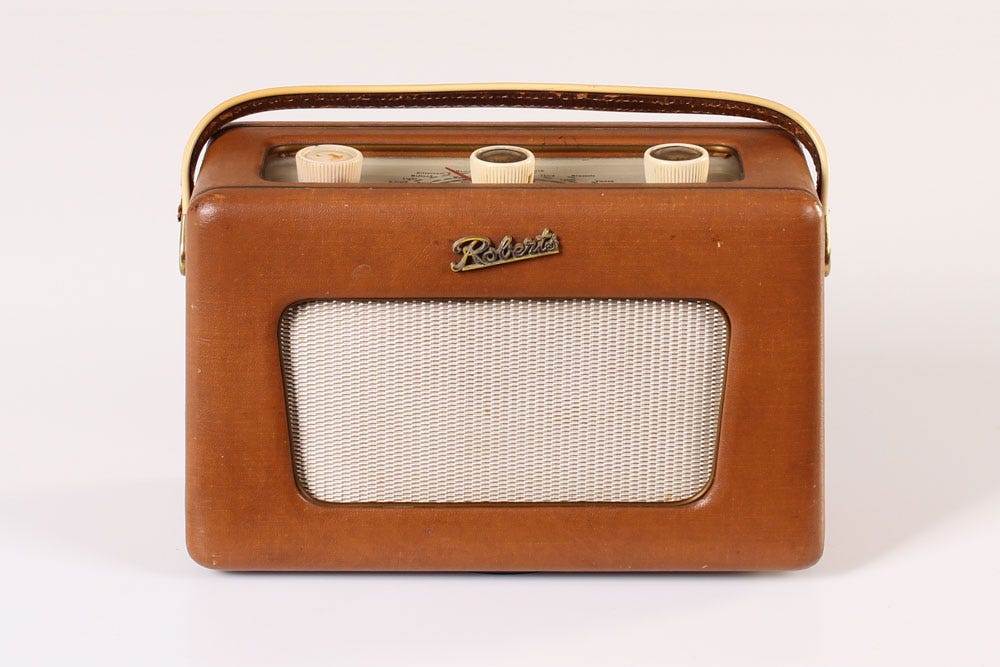 Roberts vintage tan leather radio | Hire & Rental | Granger Hertzog