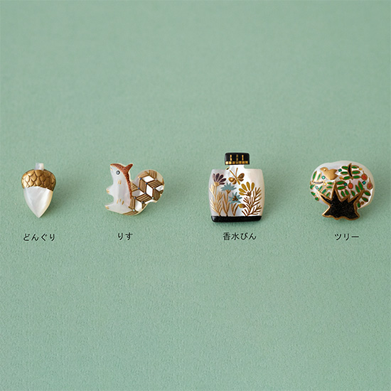 加賀蒔絵のブローチ