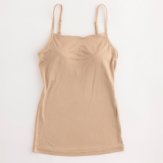 マリーネのシルクの肌着 カップ付きキャミソール